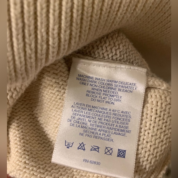 Lands’ End Men’s Argyle Sweater Vest Size large blue Gray Beige Preppy 90’s - Picture 2 of 5